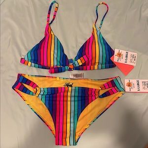 NWT Heat Swimwear Love is Love Two Piece Swim Suit XL